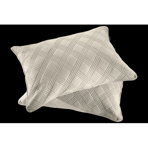 Pair Of Pillowcases  COBALT  NATURAL 50X70  Guy Laroche