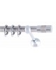 CURTAIN WOOD DIVA FRANS Φ25 MAT NICKEL WITH CHROME ACCESSORIES CURTAIN RODS