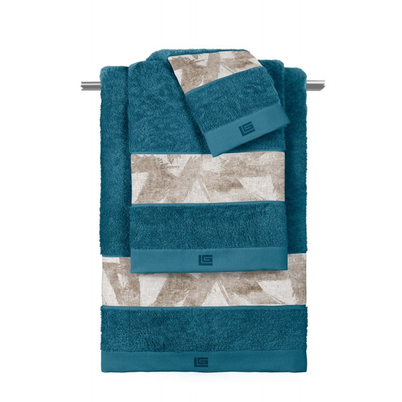 Towels (Set of 3 Pieces)   FINESSE PETROL-NATURAL  Guy Laroche BATHROOM