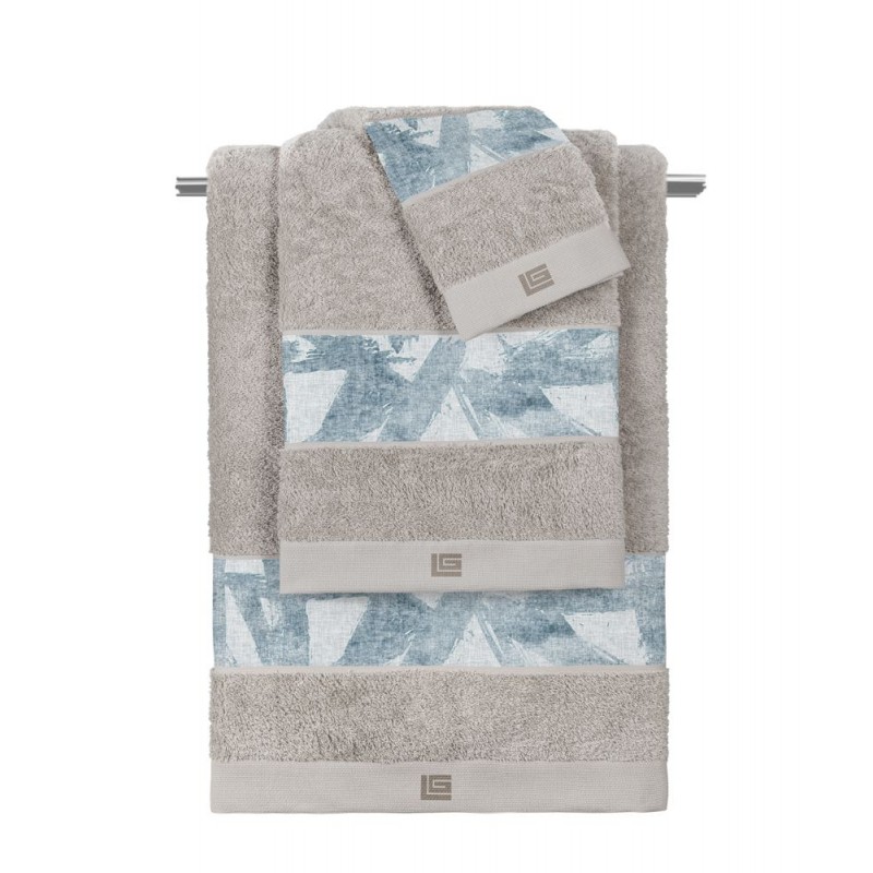 Towels ((Set of 3 Pieces)   FINESSE SILVER-SKY  Guy Laroche BATHROOM