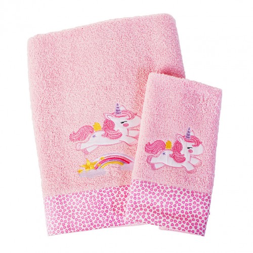 Baby Towels (Set 2pcs) UNICORN 41 Pink Dimcol