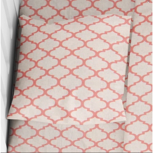 Baby Pillowcase 35X45 Windows 161 White-Coral Dimcol