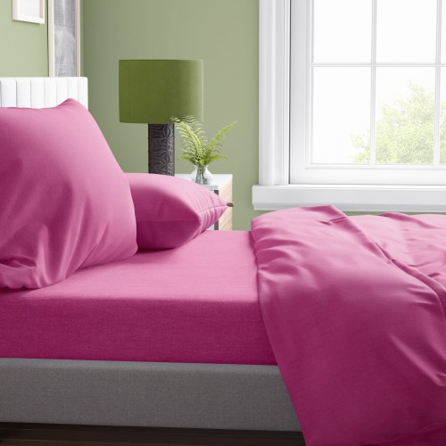 Extra Double Sheets (Set 240x270) Solid 499 Fuchsia Dimcol