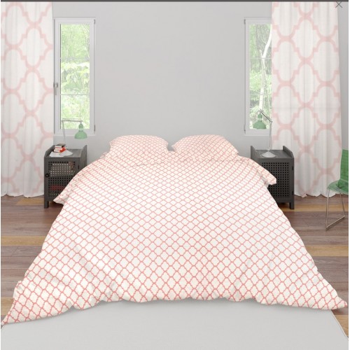Quilt King Windows 161 White-Coral DImcol