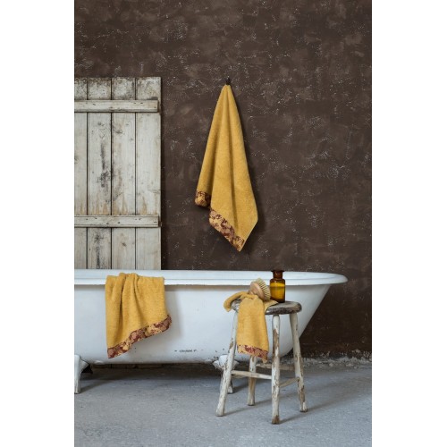 Σετ Πετσέτες (30x50 + 50x90 + 70x140) - Nashrin Mustard Beige Nima Home