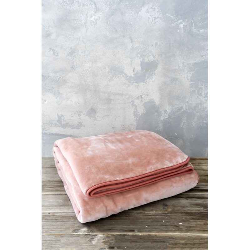 Κουβέρτες Βελουτέ - Κουβέρτα Βελουτέ Μονή 160x220 Coperta - Pink Nima Home ΥΠΝΟΔΩΜΑΤΙΟ
