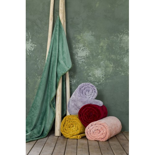 Velvet Blanket Moni 160x220 Coperta - Green Nima Home