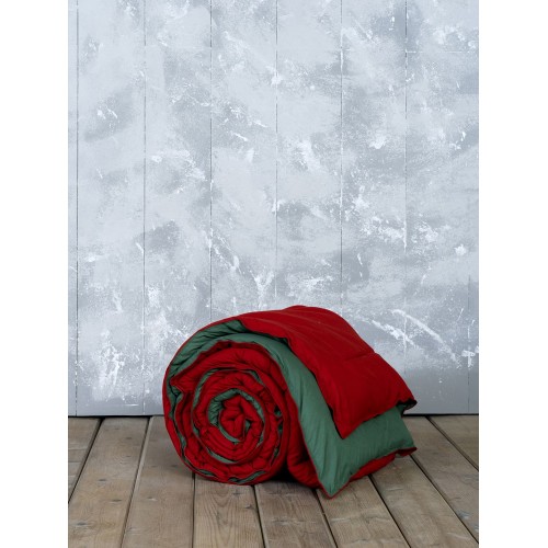 Extra Double Duvet 220x240 Abalone - Red / Green Nima Home