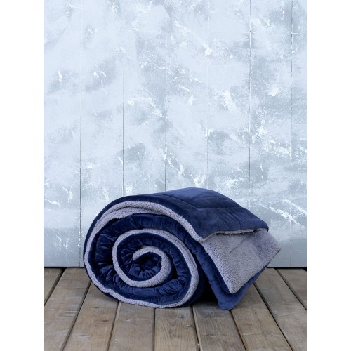 Blanket / Duvet Extra Double 220x240 - Nuan Blue / Gray Nima Home