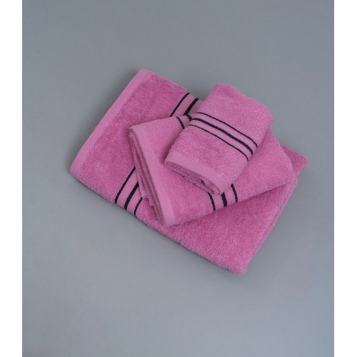 Πετσέτες Μπάνιου (Σετ 3τμχ) KIMI Pink Palamaiki